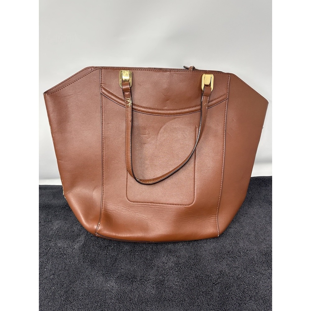 Lauren Ralph Lauren RLL Women's Newbury Tan Tote Crossbody Handbag Purse